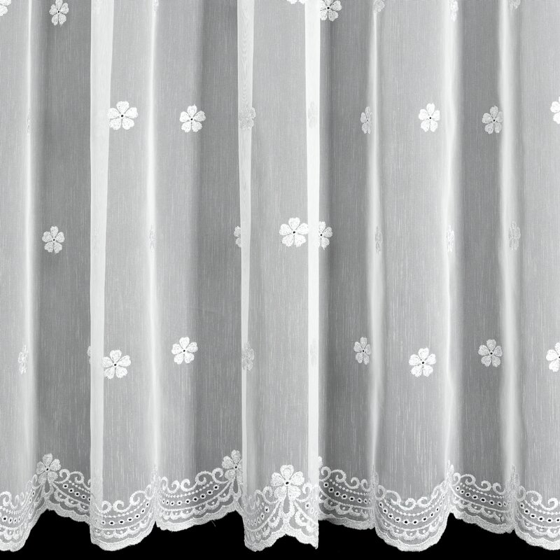 Firana gotowa biała 400 x 160 cm – rozjaśnia wnętrze
