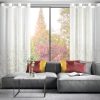 Zasłona gotowa biała 140 x 250 cm – z błyszczącym nadrukiem