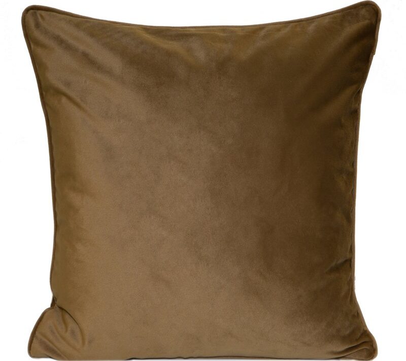 Poszewka velvet Sibel jasnobrązowa 45 x 45 cm – dodatek do wnętrz