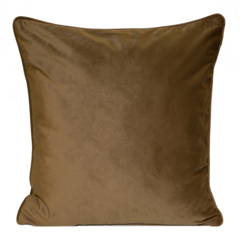 Poszewka velvet Sibel jasnobrązowa 45 x 45 cm – dodatek do wnętrz