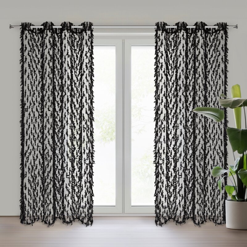 Zasłona gotowa Eva Minge czarna 140 x 250 cm – zaciemniająca i stylowa