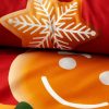 KOMPLET POŚCIELI ŚWIATECZNEJ GINGER01 160 X 200 CM CZERWONY