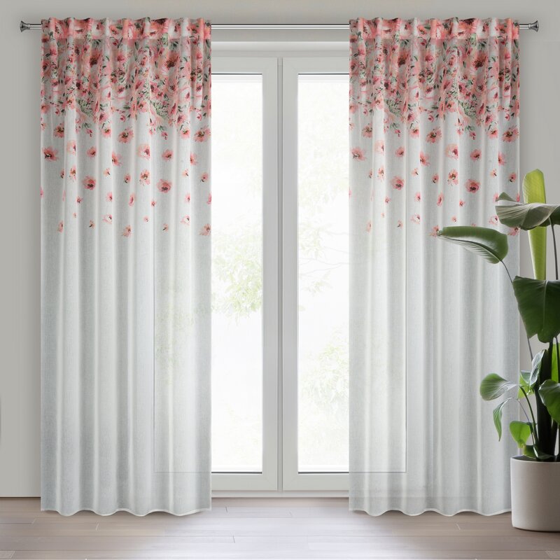 Zasłona gotowa Oliwia biała 140 x 270 cm – rozprasza światło