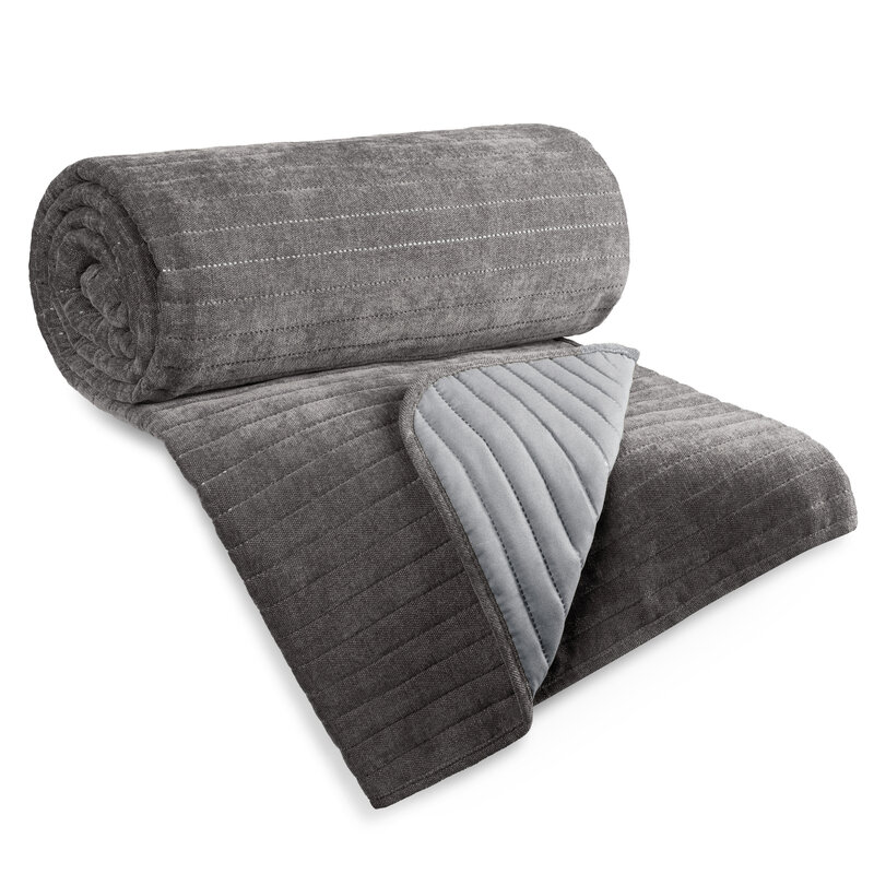 Narzuta GLORI stalowa 170 x 210 cm – dodatek do sypialni