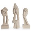 Figurka ceramiczna Logan beżowa 11 X 9 X 27 CM – nowoczesny akcent wnętrza