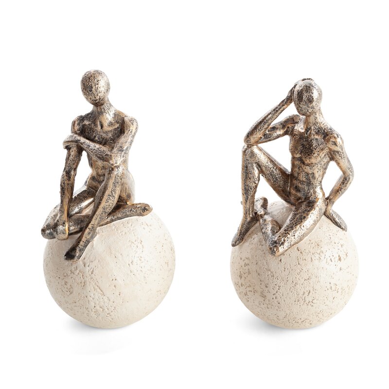 FIGURKA DEKORACYJNA OSCAR (02) 12 X 12 X 22 CM KREMOWY