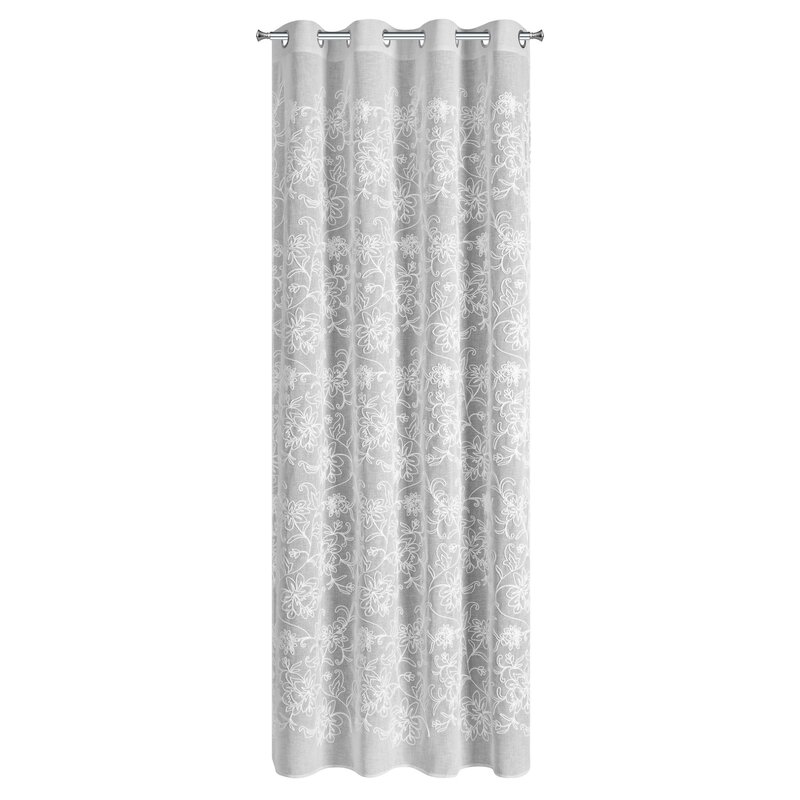 Zasłona gotowa Lily biała 140 x 250 cm – rozjaśnia wnętrze