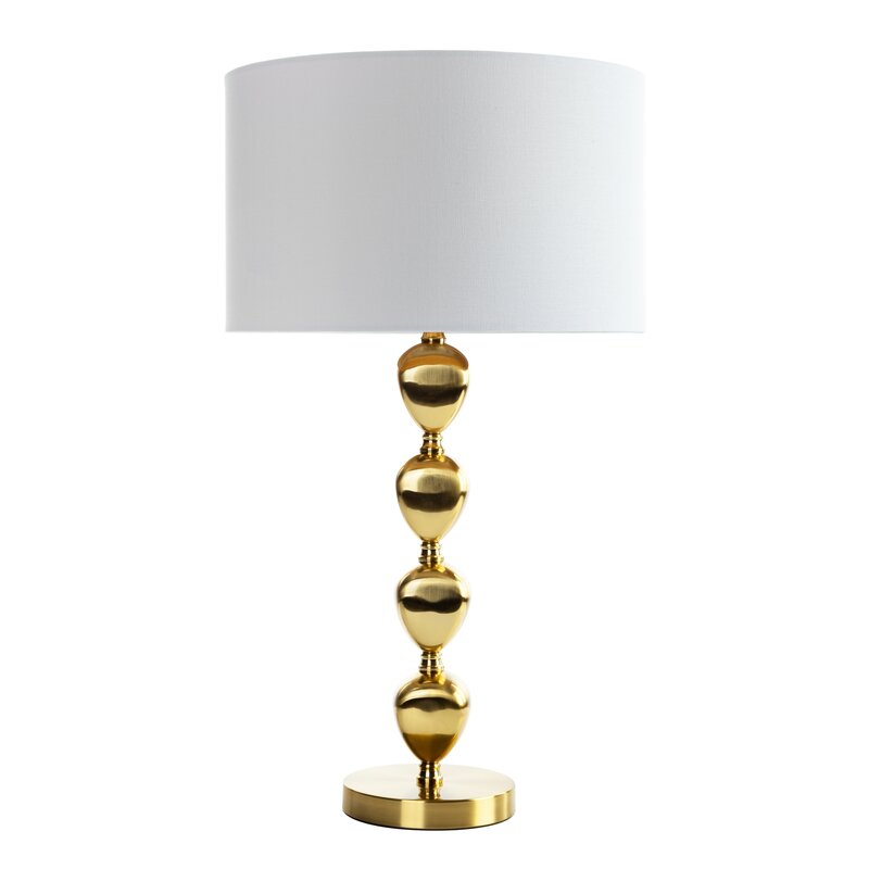 Lampa stołowa Celia biała O 38 x 67 cm – rozprasza światło