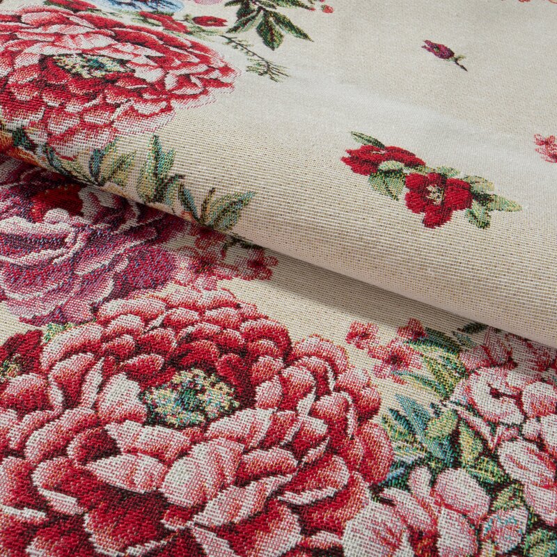Obrus gobelinowy GOB/CHO/GRIA/RÓŻ naturalny 40x100 cm – doda blasku stołu