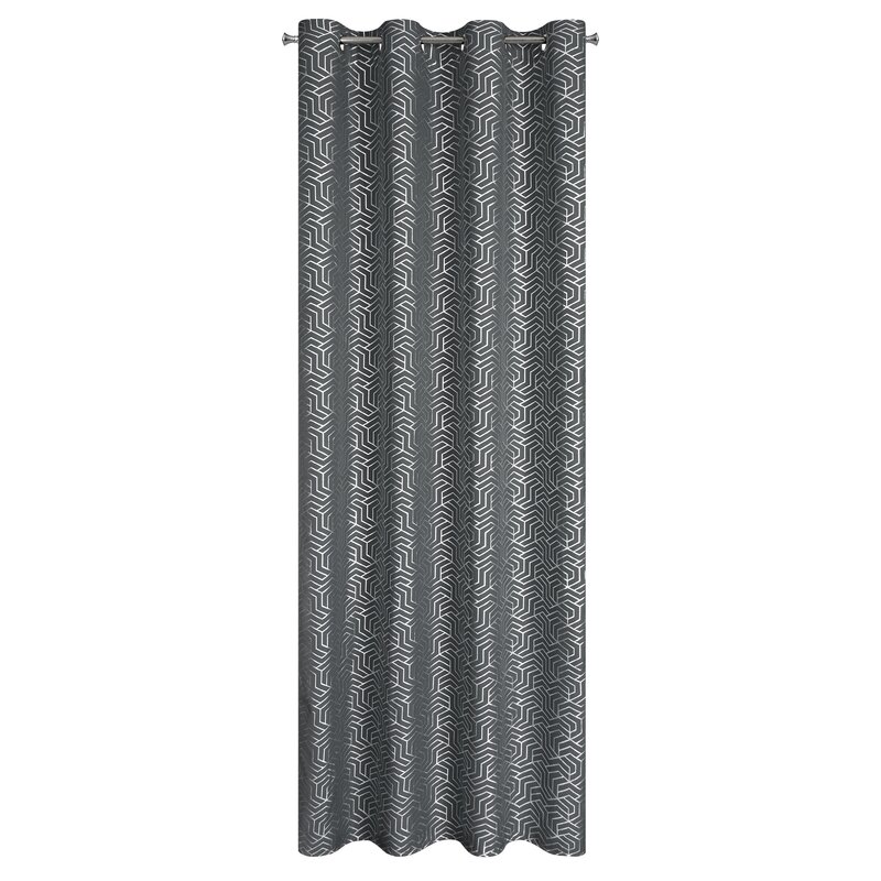 Zasłona gotowa stalowa 140 x 250 cm – zaciemnia i zdobi