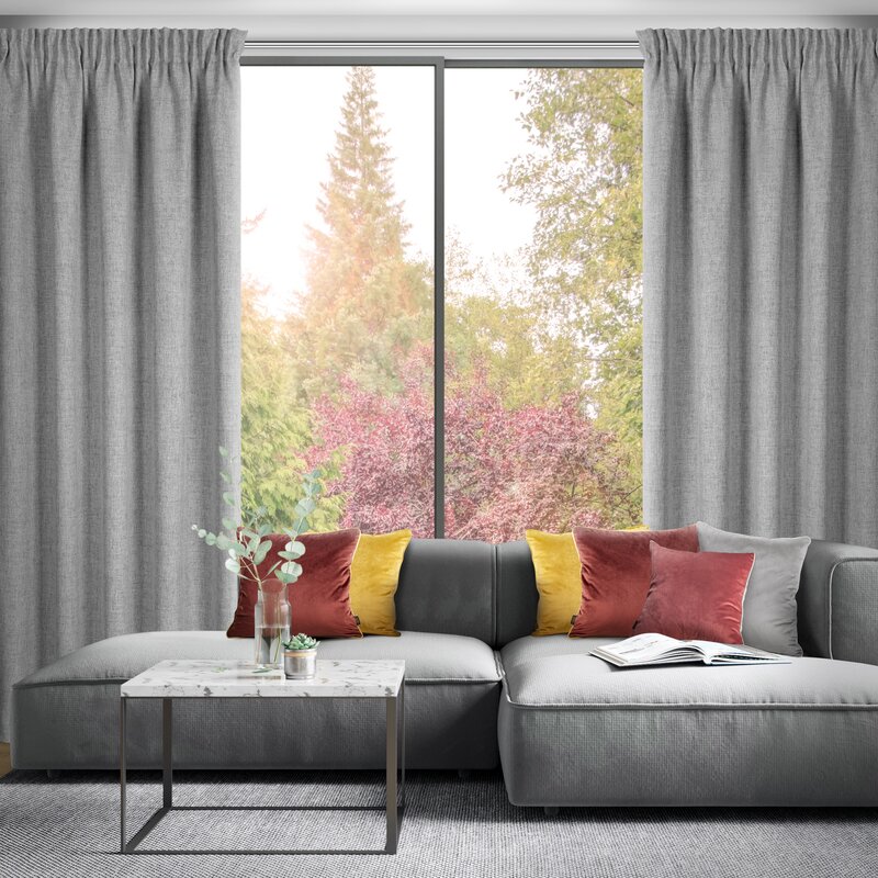 Zasłona gotowa Jula2 srebrna 140 x 270 cm – zapewnia prywatność