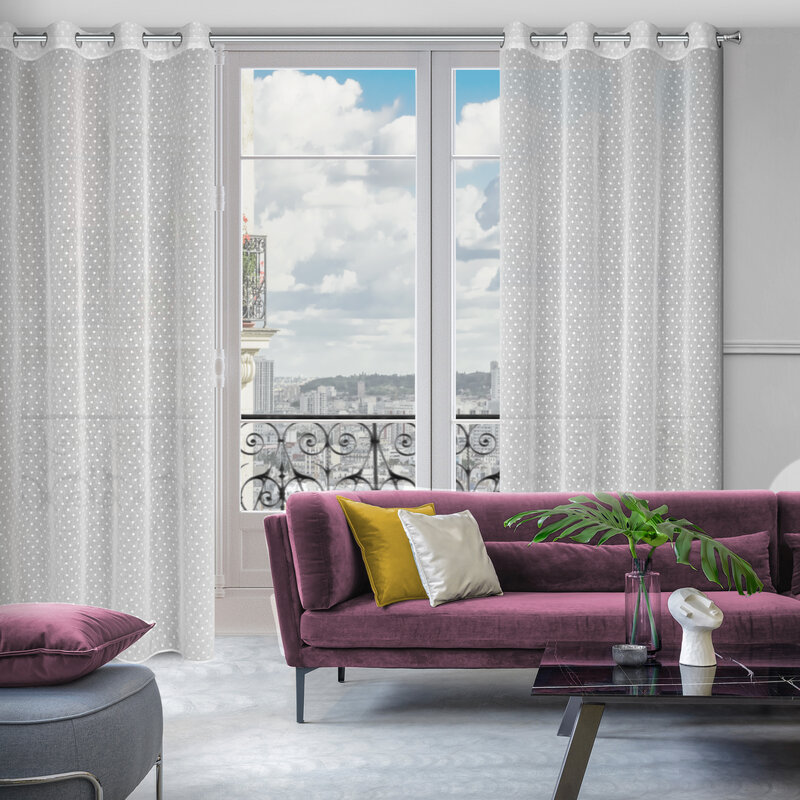 Zasłona gotowa Hania biała 140 x 250 cm – rozjaśnia wnętrze
