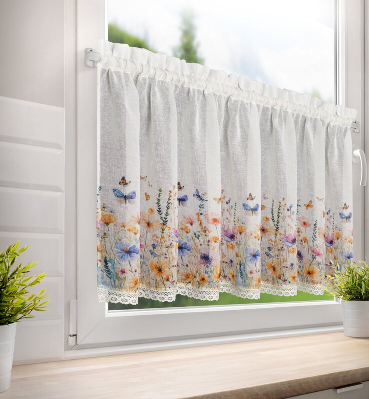 Firana gotowa Rozalie biała 150 x 60 cm – rozświetla wnętrze
