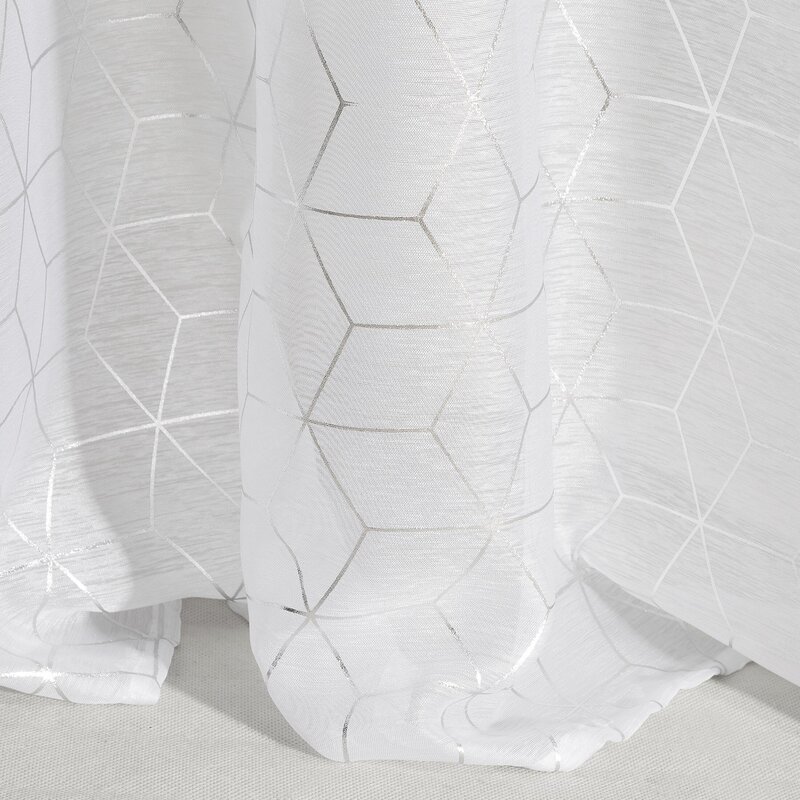 Firana gotowa Seylan biała 140 x 250 cm – zwiewna zasłona
