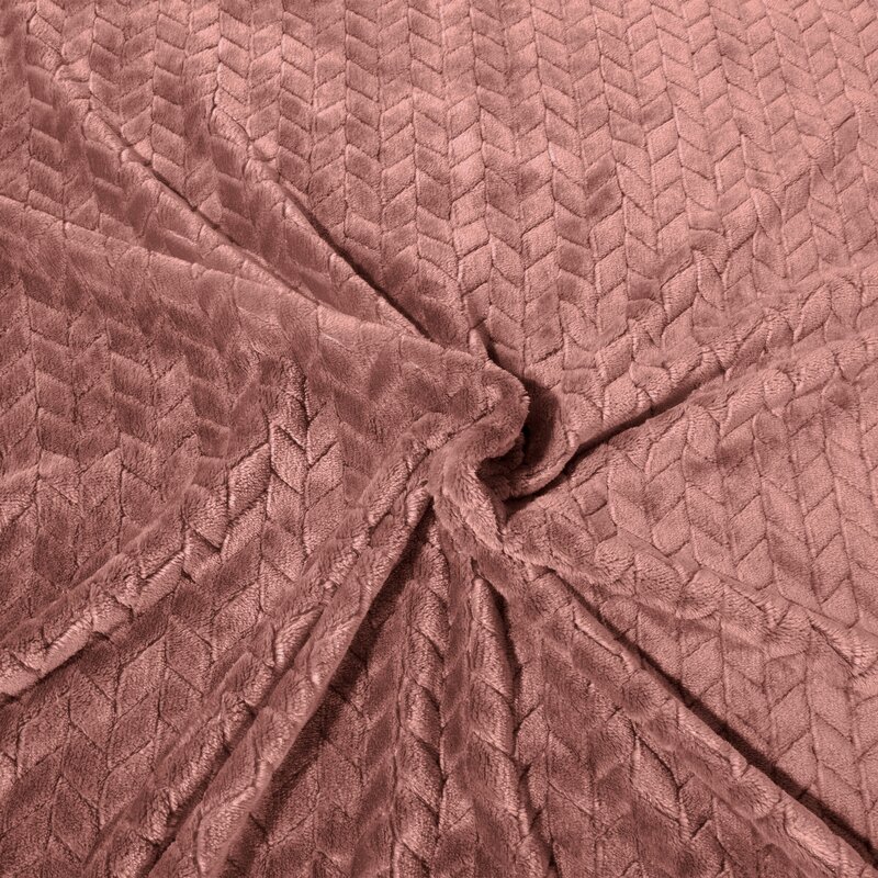 Koc flanelowy Cindy pudrowy róż 200 x 220 cm – dodaje przytulności
