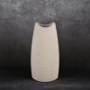 Wazon ceramiczny RISO kremowy 12 x 7 x 26 cm – na suszone kwiaty