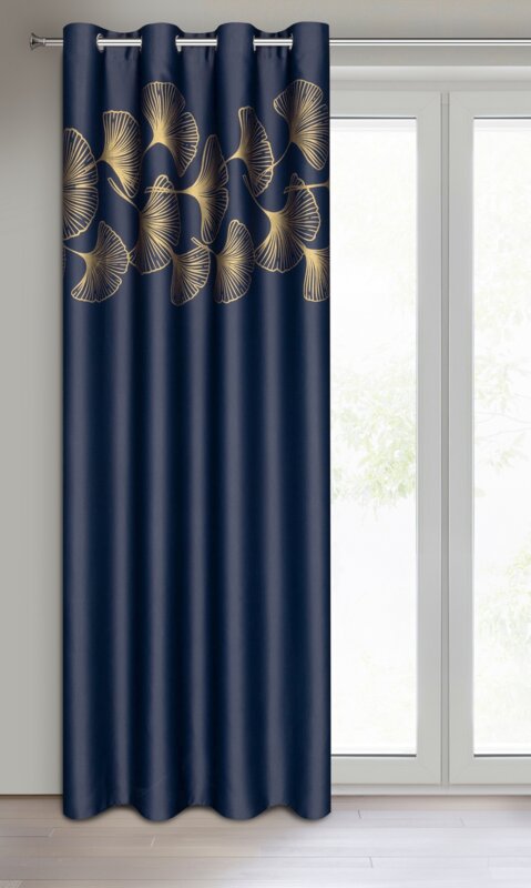Zasłona gotowa Harmony granatowa 140 x 250 cm – zaciemniająca i trwała