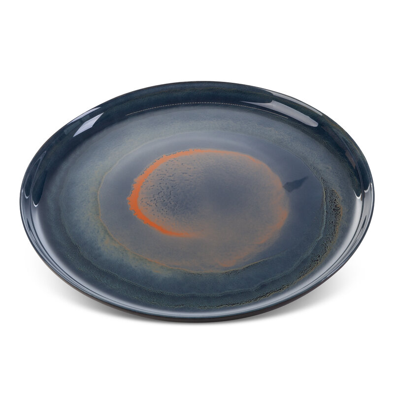 Patera szklana Eva 02 zielona fi 28 x 2 cm – stylowa ozdoba stołu