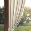 Zasłona gotowa Garden jasnobeżowa 155 X 200 CM – prywatność i zacienienie