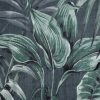 Zasłona gotowa Palermo szara 140 X 250 cm – welwetowa, wzór liści