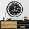 Zegar ścienny czarny 59 x 11 cm – industrialny akcent