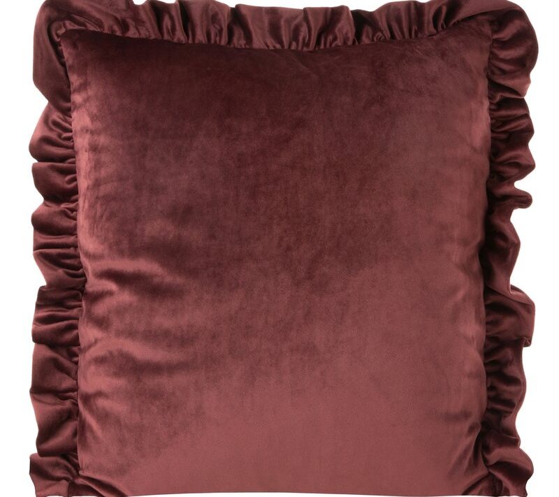 Poszewka Velvet ciemnobordowa 45 x 45 cm – doda uroku wnętrzu