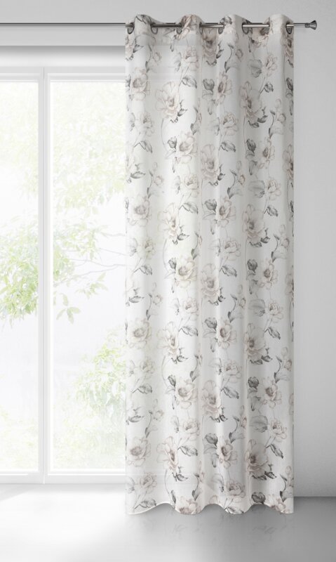 Firana gotowa Basala naturalna 140 x 250 cm – rozprasza światło