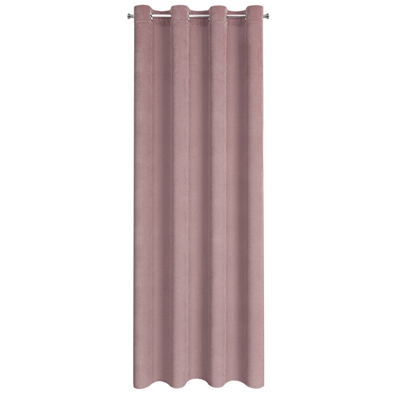 Zasłona gotowa Eliza pudrowy róż 140 X 250 CM – welwetowa miękkość