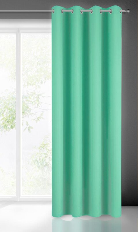 Zasłona gotowa Rita miętowa 140 x 250 cm – wprowadza świeżość