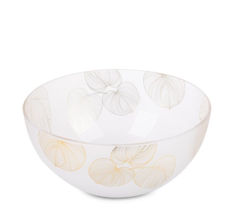 Misa szklana LC/BLANCA5 biała 25x13 cm – idealna na owoce