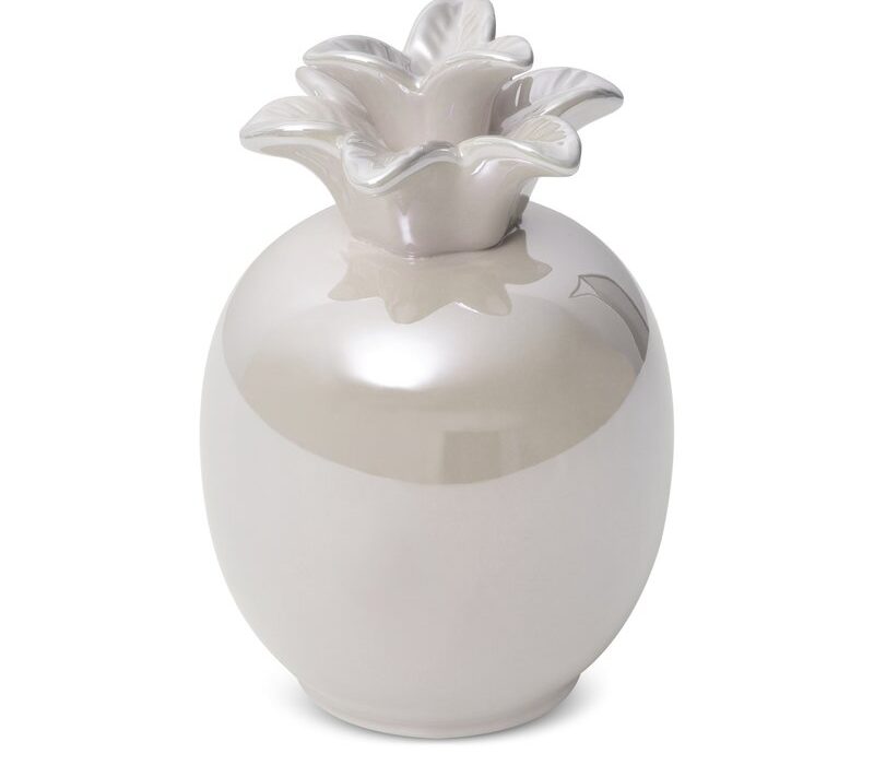 Figurka ceramiczna Simona3 perłowa fi 11 x 16 cm – doda blasku wnętrzu