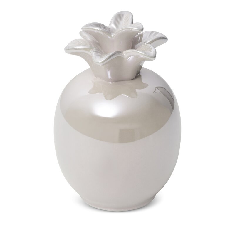 Figurka ceramiczna Simona3 perłowa fi 11 x 16 cm – doda blasku wnętrzu