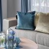Poszewka velvet niebieska 45 x 45 cm – doda przytulności