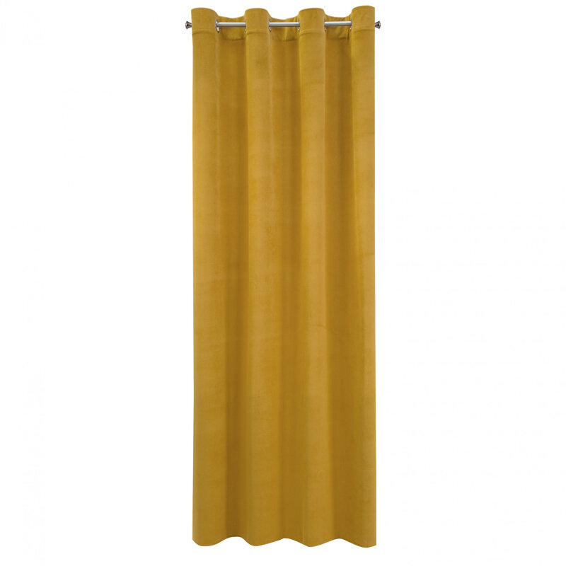 Zasłona gotowa MILO musztardowa 140 X 250 CM – do salonu i sypialni