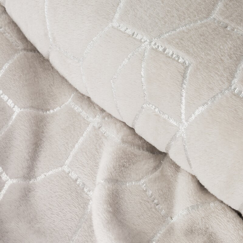 Koc flanelowy Malibu kremowy 150 x 200 cm – miękki i ciepły