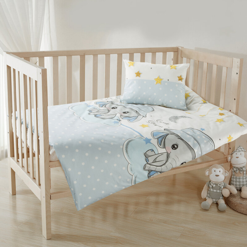 Komplet pościeli dziecięcej KID 11 biały 100 X 135 CM – delikatna dla skóry