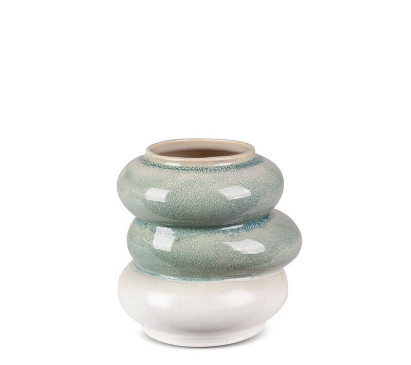 Wazon ceramiczny Liana kremowy 18 x 19 cm – na susze i kwiaty