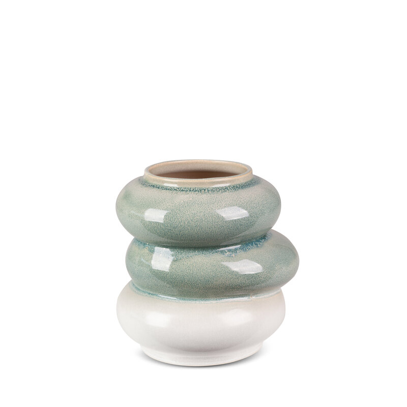 Wazon ceramiczny Liana kremowy 18 x 19 cm – na susze i kwiaty