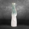 Wazon ceramiczny Liana kremowy 14 x 13 x 47 cm – na susze i kwiaty