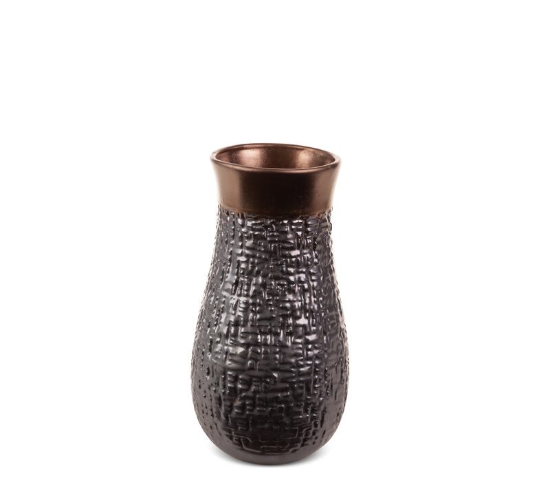 Wazon ceramiczny Morena stalowy fi 14 x 27 cm – idealny na kwiaty