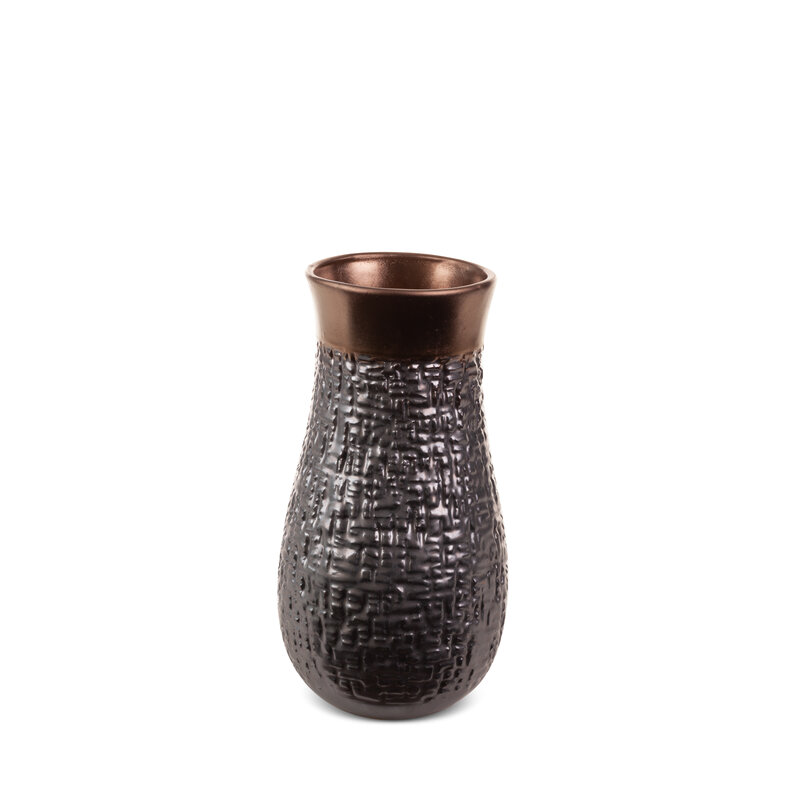 Wazon ceramiczny Morena stalowy fi 14 x 27 cm – idealny na kwiaty