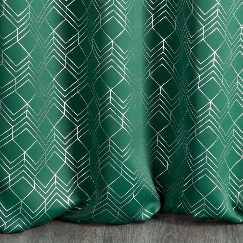 Zasłona gotowa zielona 140 x 250 cm – zapewnia zaciemnienie