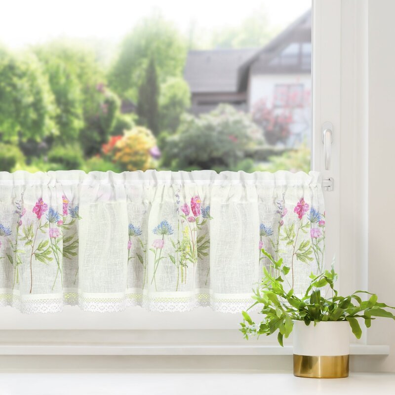 FIRANA GOTOWA LAURA 150 X 30 CM BIAŁY