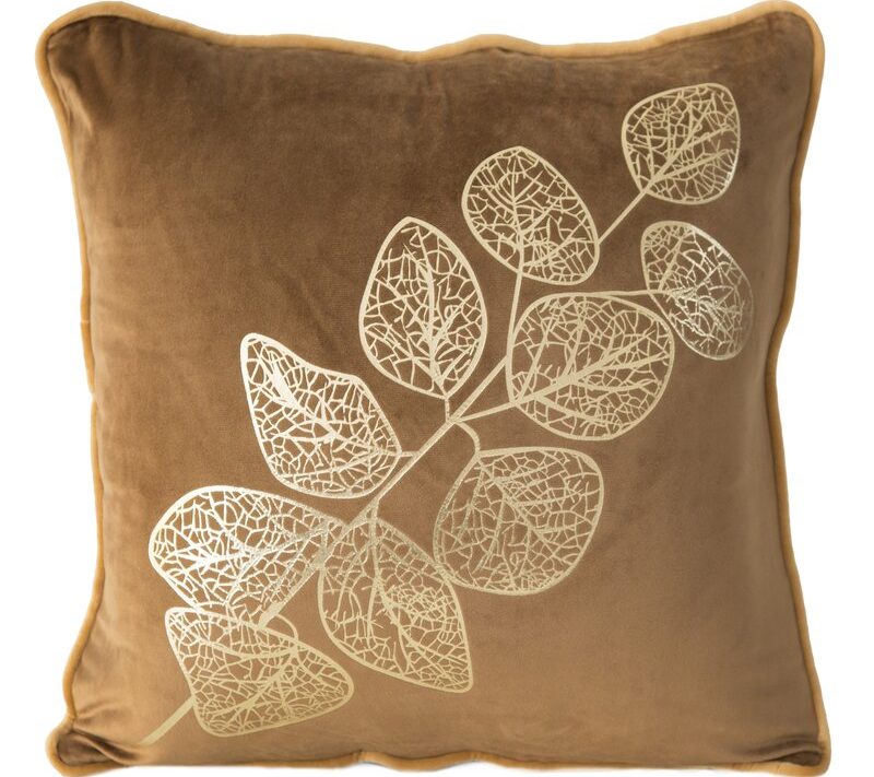 Poszewka velvet złota 45 x 45 cm – doda blasku wnętrzu