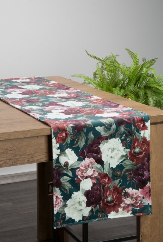 OBRUS VELVET 2 35 X 140 CM ZIELONY