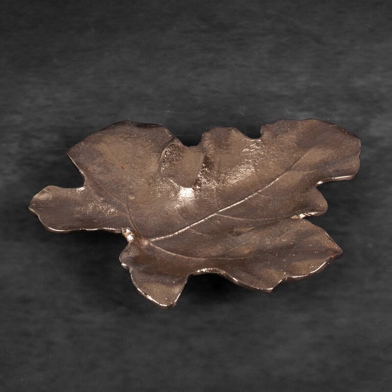 Patera metalowa Dalia złota 24 x 20 x 2 cm – dodaje blasku