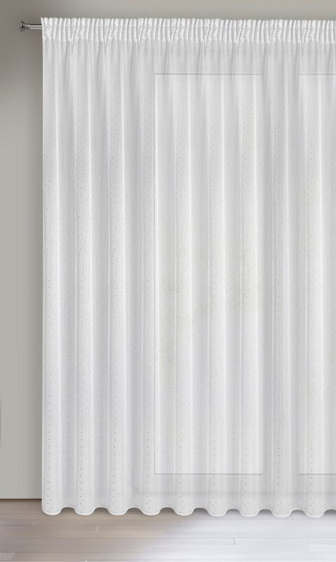 Firana gotowa Sibel biała 400 x 250 cm – rozjaśnia wnętrze