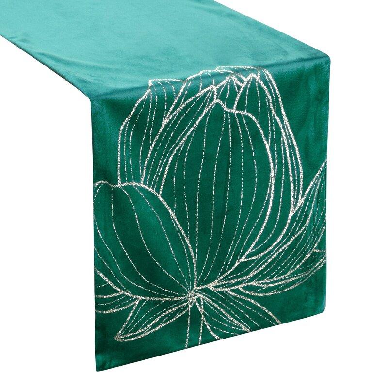 OBRUS BLINK 12 35 X 180 CM CIEMNOZIELONY