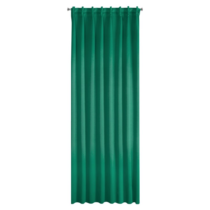 Zasłona gotowa ciemnozielona 140 x 300 cm – zaciemniająca pomieszczenie