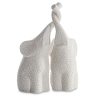Figurka dekoracyjna RISO kremowa 9 X 7 X 18 CM – uroczy kot ceramiczny